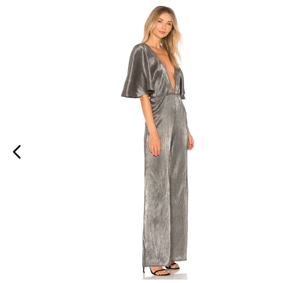 NEW $198 Lovers + Friends Revolve Harper Champagne Jumpsuit women size XS - Picture 4 of 12